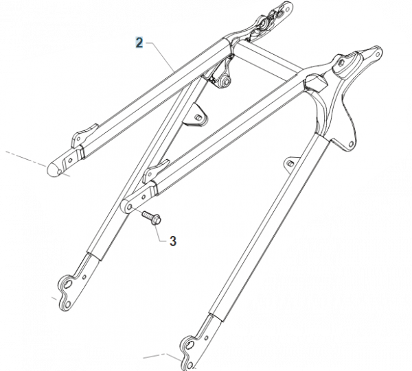 Rahmenheck 4T Single Silencer MY22- # F73518.